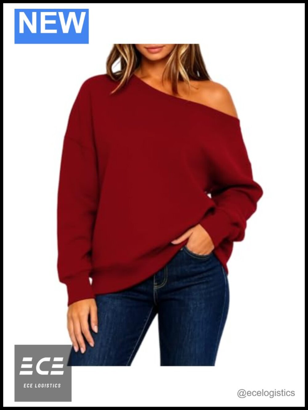 Off The Shoulder Sweatshirt Long Sleeve Pullover Hoodie Top